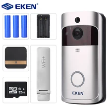 Eken V5 смарт WiFi видео дверной звонок камера 720P визуальный домофон звонок ночного видения IP дверной звонок беспроводная домашняя камера безопасности