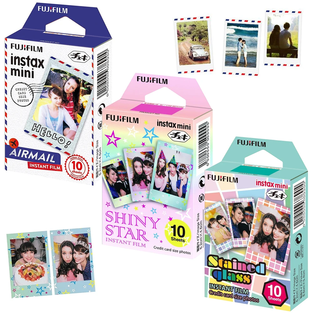 Пленка для мгновенной фотосъемки Fuji Fujifilm Instax Mini 8 70 90 NEO 30 листов витражное стекло