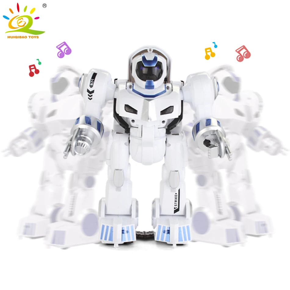 HUIQIBAO TOYS remote control Deformation Walking dance Robot electric action figures intelligent humanoid toys for children gift