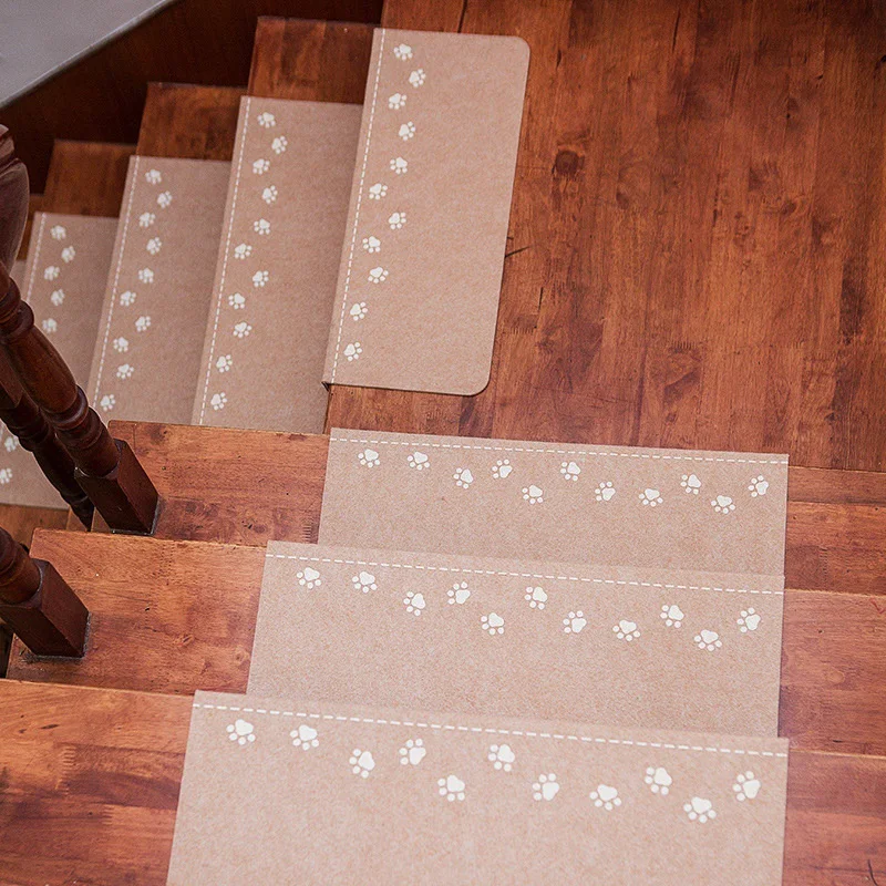 Home Staircase Pad Self-Adhesive Floor Sticker Safety Children Carpet Footprint Pattern Stair Non-slip Mat Home Staircase Pad Self-Adhesive Floor Sticker Safety Children Carpet Footprint Pattern Stair Non-slip Mat