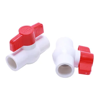 

1/2inch Inner Dia Full Port Nonslip Handle Lever U-PVC Ball Valve 2pcs