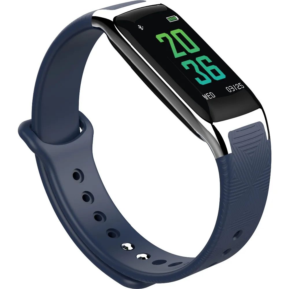 

Bluetooth Smart Wristband Heart Rate Blood Pressure Monitor Color Screen GPS Tracker Fitness Bracelet for Android iOS