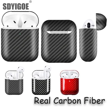 

Real Carbon Fiber Case for Apple AirPods Luxury Slim Light Protective Carbon Earphone Case for AirPods Cover 2019 new products