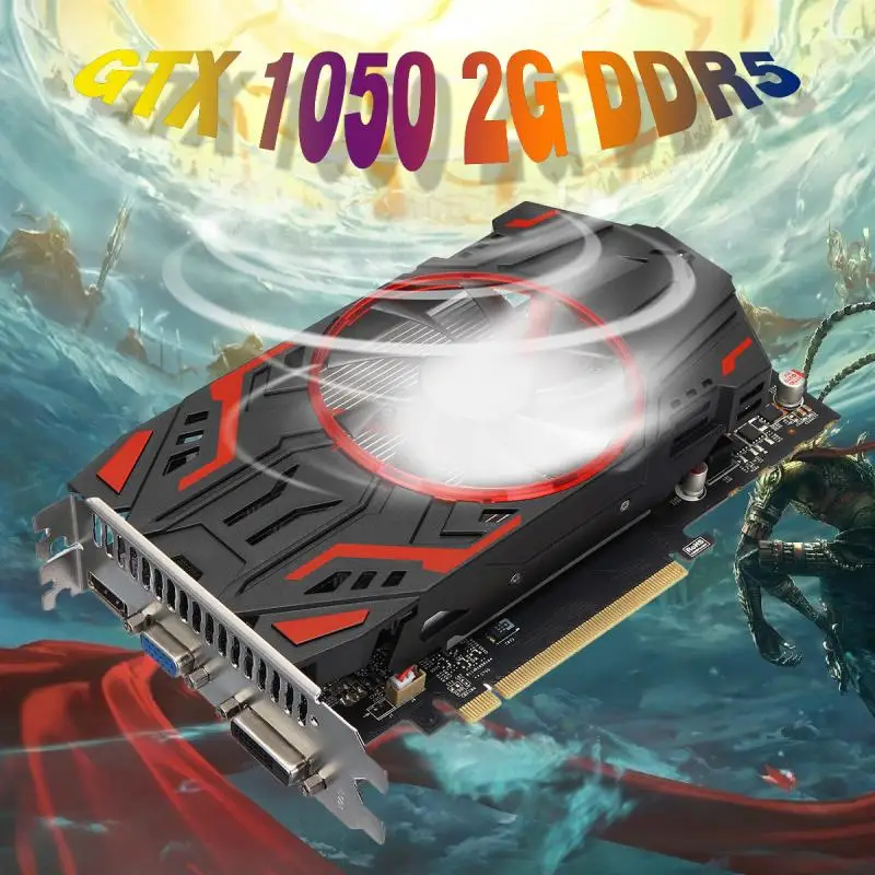

LEORY High-End Gaming Overseas Edition GTX1050 Graphics Card 2G DDR5 128bit Gaming Video Card Desktop