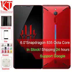 Оригинальный мобильный телефон zte Nubia Red Magic Game 6 дюймов Octa Core Гб 64 полный экран отпечатков пальцев Android 8,1 4 г LTE смартфон