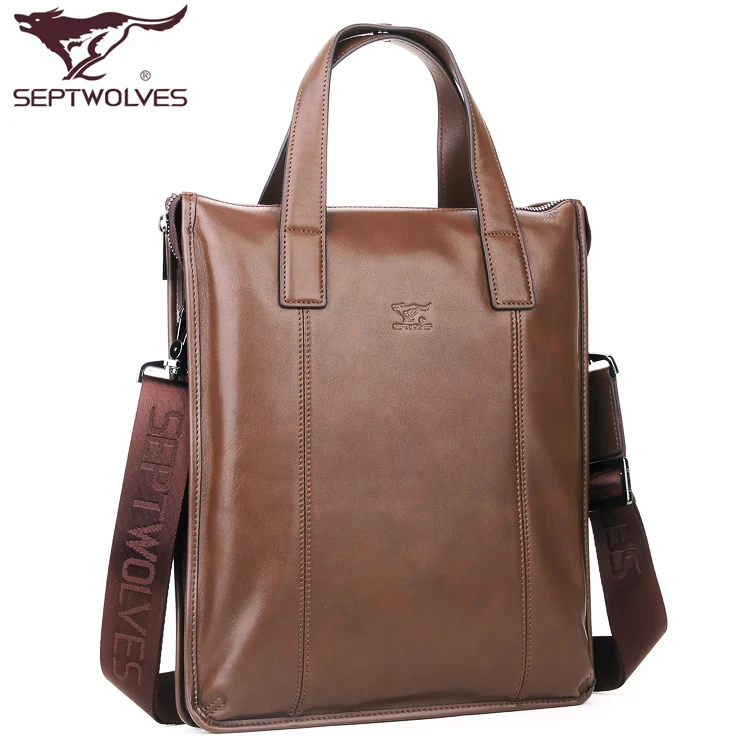 Septwolves fine man bag business casual messenger bag shoulder bag