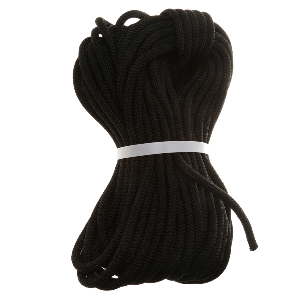 Climbing Rope Safety Sling Rappelling Rope Auxiliary Cord 30m Black