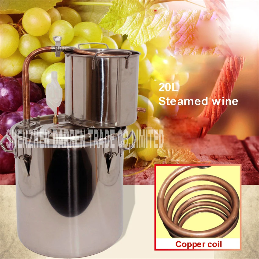 New Home 20L of Alcohol Whiskey Copper Water Distiller Cooler Alcohol