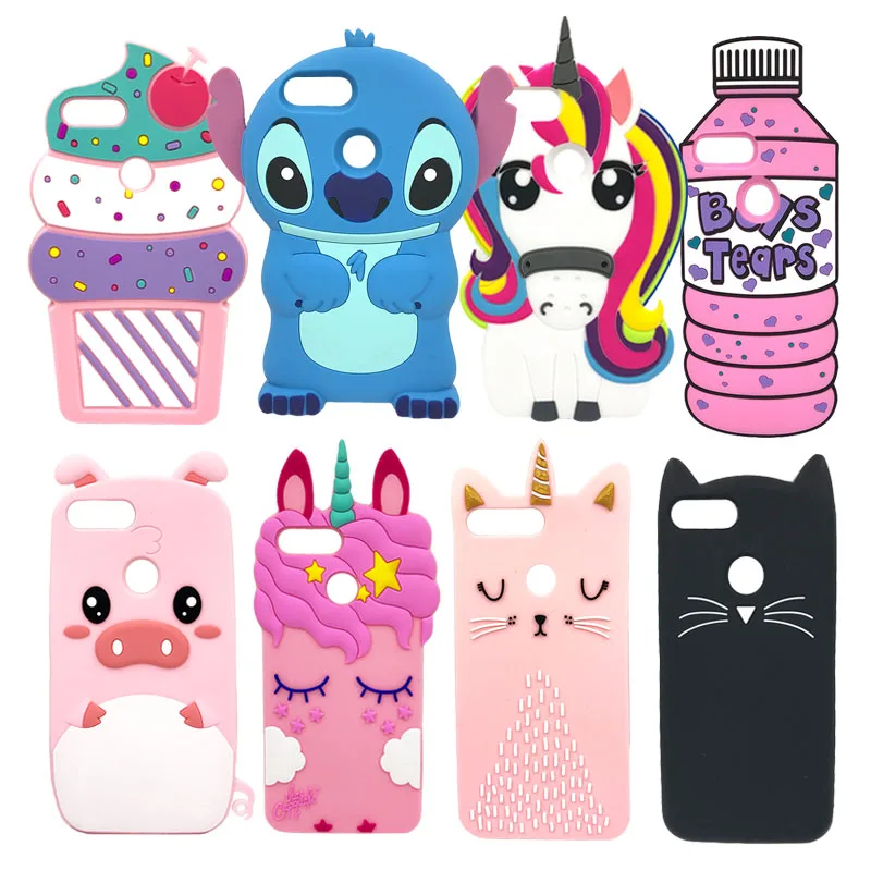 

Honor 9 Lite Phone Case For Huawei Honor 9Lite Cover Fundas 3D Cute Pink Horse Unicorn Stitch Cat Cartoon Soft Silicon Case Capa
