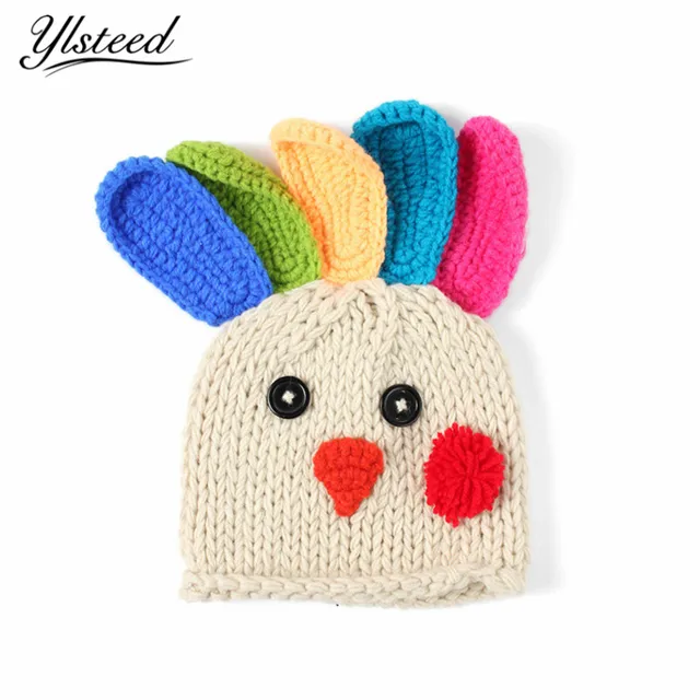Crochet Bayi Topi Halloween Hadiah Lucu Kawaii Turki Chicken Hat
