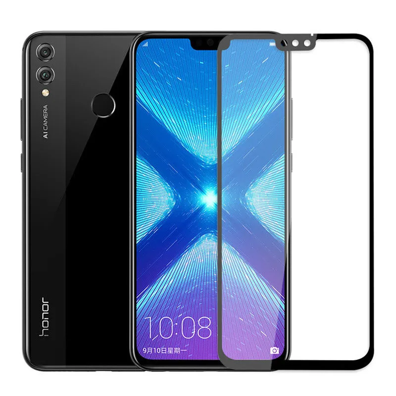 

3D Full cover protective glass Honor 8x 8c tempered glass for Huawei Honor 8 X C Lite Pro Honor8 screen protector Case Glas film