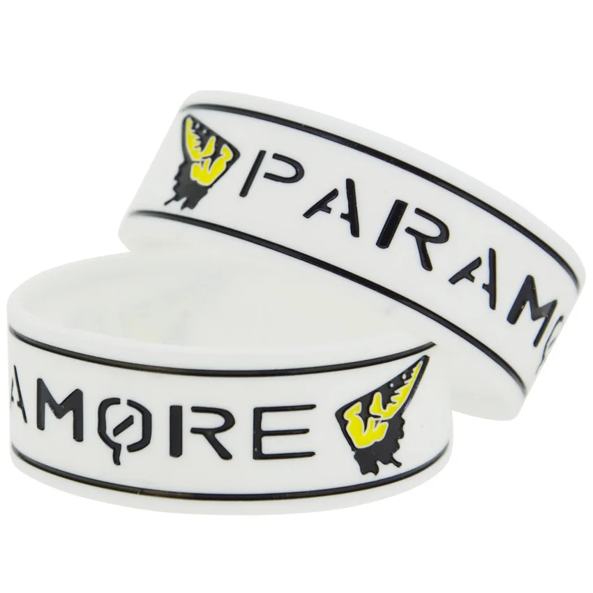 

1piece Rock Style Band Paramore Silicone Wristband White