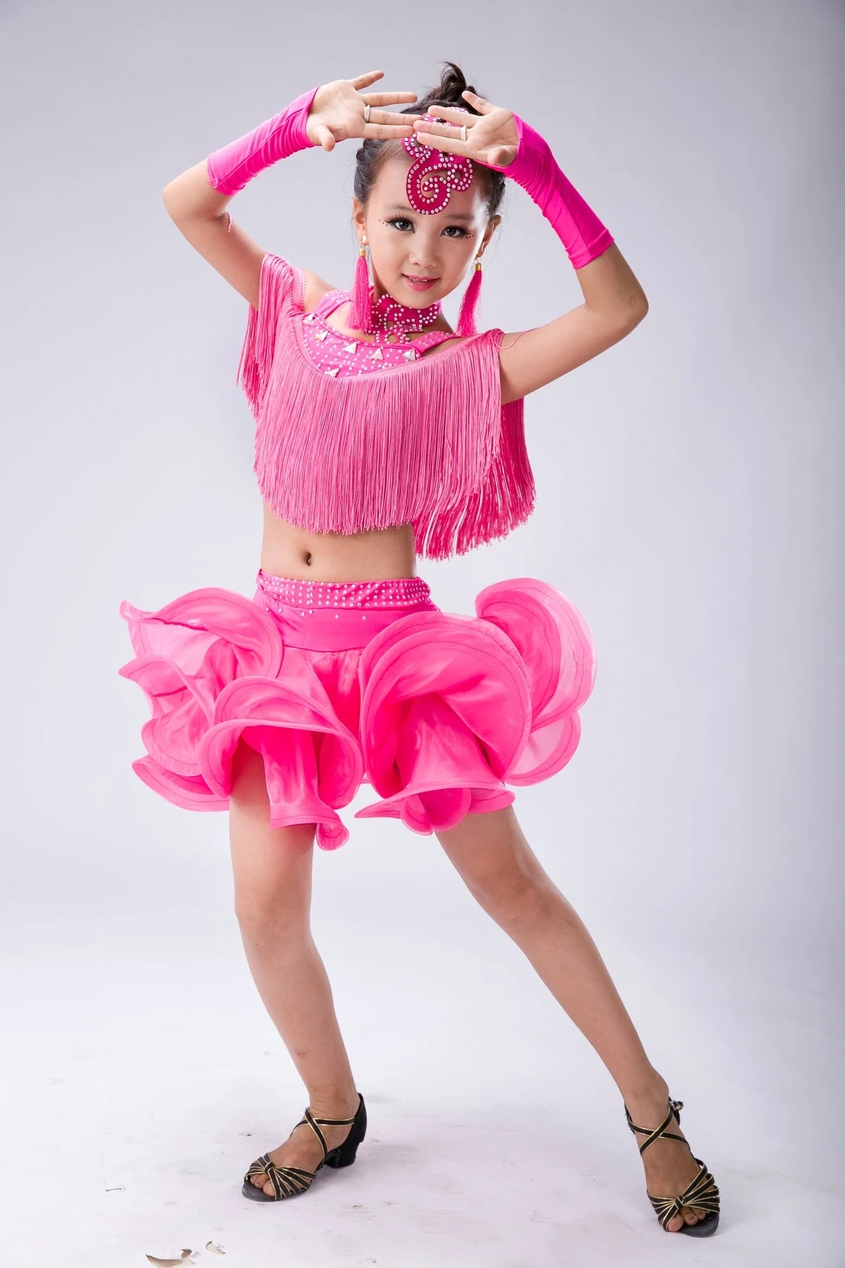 Бальные платья с кисточками юбка бахромой для детей профессиональное платье