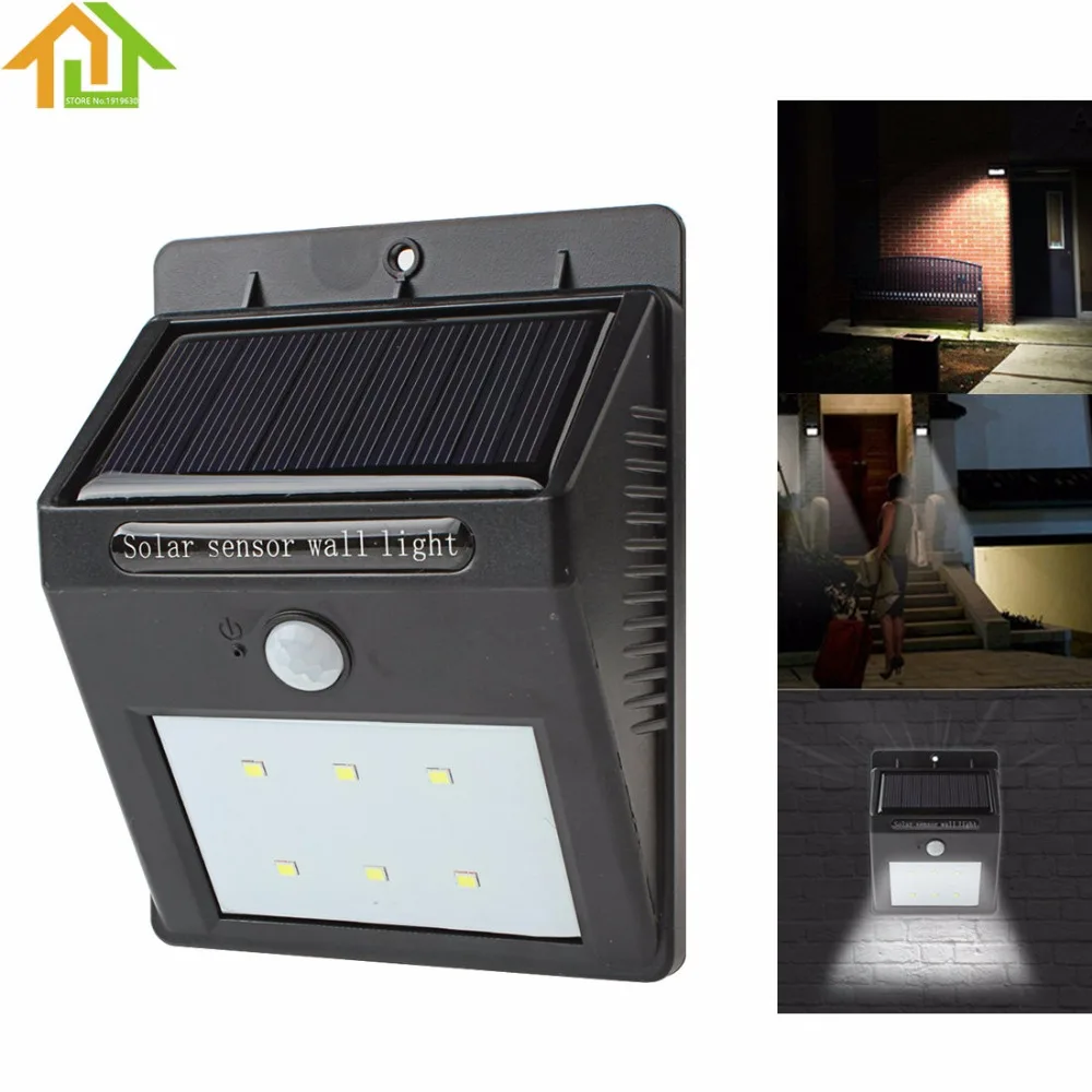 Waterproof Solar LED Auto PIR Motion Sensor Light Outdoor Wall Walkway