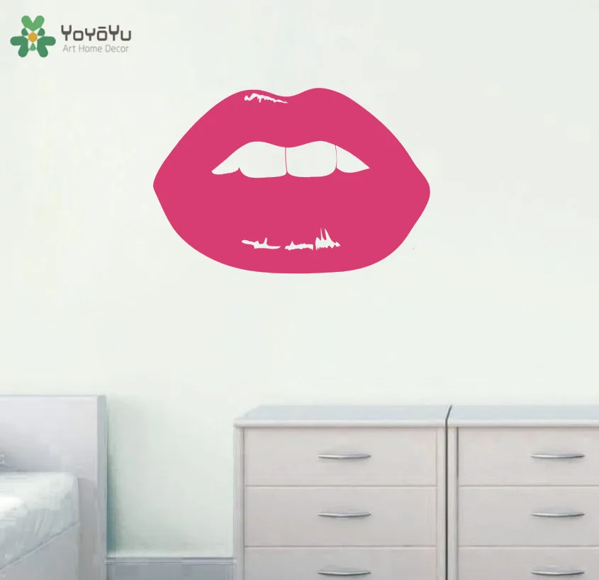 

Removable Wall Decal Lips Hot Sexy Girl Big Lip Wall Sticker Fashion Lady Style Vinyl Decal Living Room Parlour Sticker A-84