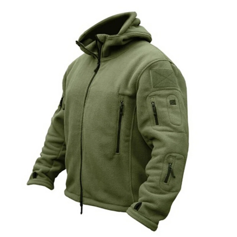 

Man Fleece Tactical Softshell Jacket Outdoor Thermal Sport Hiking Polar Hooded Coat Outerwear Army Clothes Outdoor Cloth