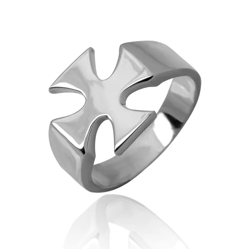 

Valily Men's Simple Cross Ring Stainless steel 316L Traditional Cross Ring Jewelry for Men High Polished Black Color Rings