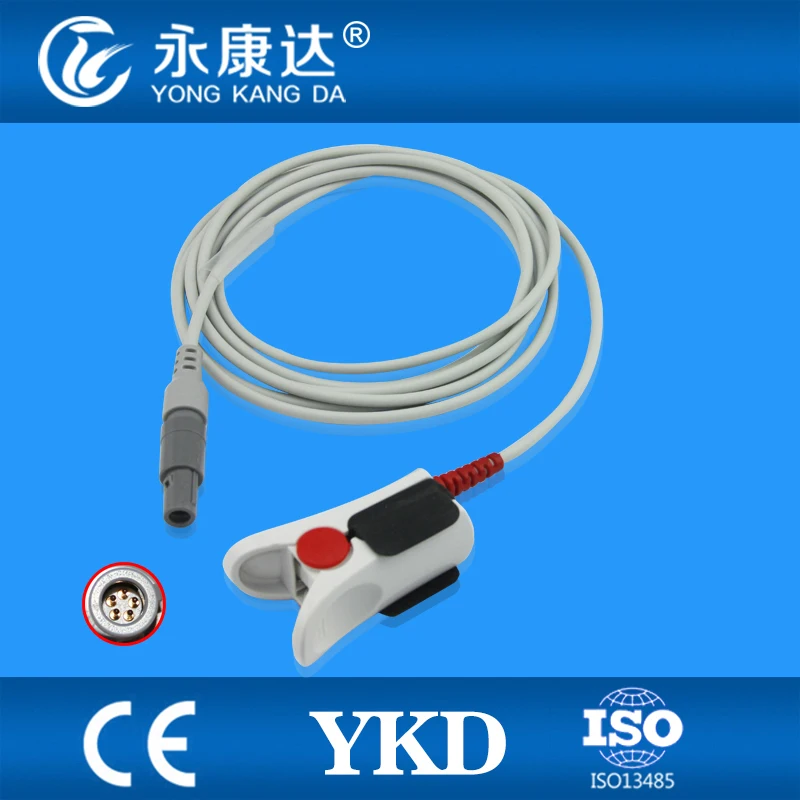

Compatible Goldway adult finger clip SpO2 Sensor 3m,5pins,TPU