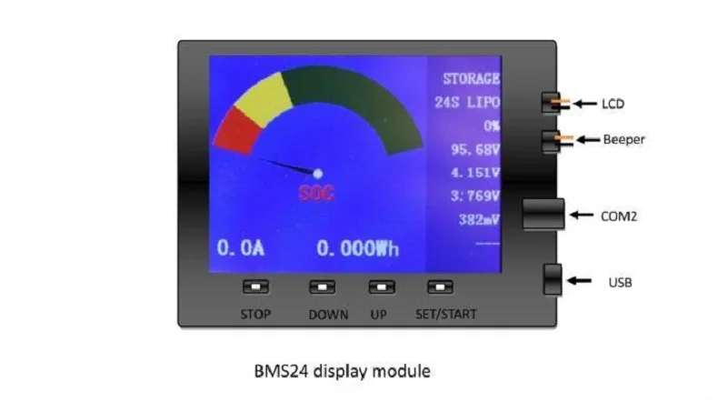 600A пиковая зарядка BMS24T BMS24 для 2 S-24 S Winston CALB батарейный блок Li-Ion LiPo LiFePo4 LTO с 1.2A баланс SOC монитор