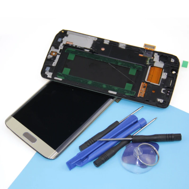 

Super Amoled LCD For Samsung Galaxy S6 Edge G925 G925F SM-G925F With Touch Screen Digitizer Assembly Replacement