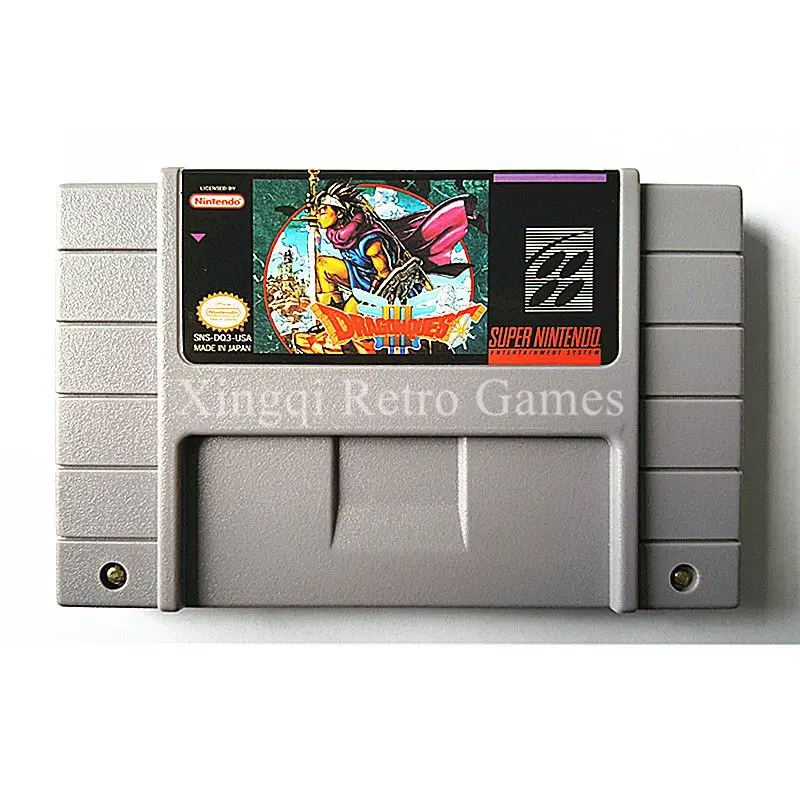Super Nintendo SFC SNES Game Dragon Quest III Video Game Cartridge Console Card NTSC US English