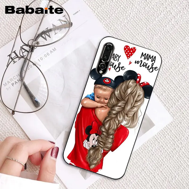 Babaite модные черные каштановые волосы для мамы, дочки, сына, папы, PhoneCase для huawei P20 P30Pro P20 P30 Lite P Smart P10Lite