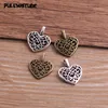 30PCS 15*18mm Three Color Vintage Metal Zinc Alloy Hollow Love Heart Charms Fit Jewelry Pendant Charms Makings ► Photo 2/6