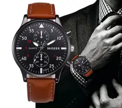 Relogio Masculino 2018 Для мужчин s кожаный ремешок Для мужчин часы кварцевые часы наручные часы модные спортивные часы Для мужчин Лидирующий бренд