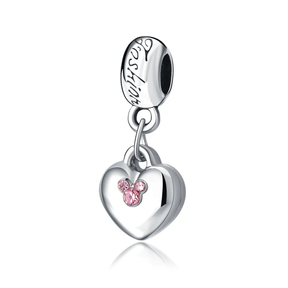 

EVERYSHINE Europe Love shape Charm Beads DIY Fashoin Jewelry making for women's Couple Bracelet necklace Bead JPP305