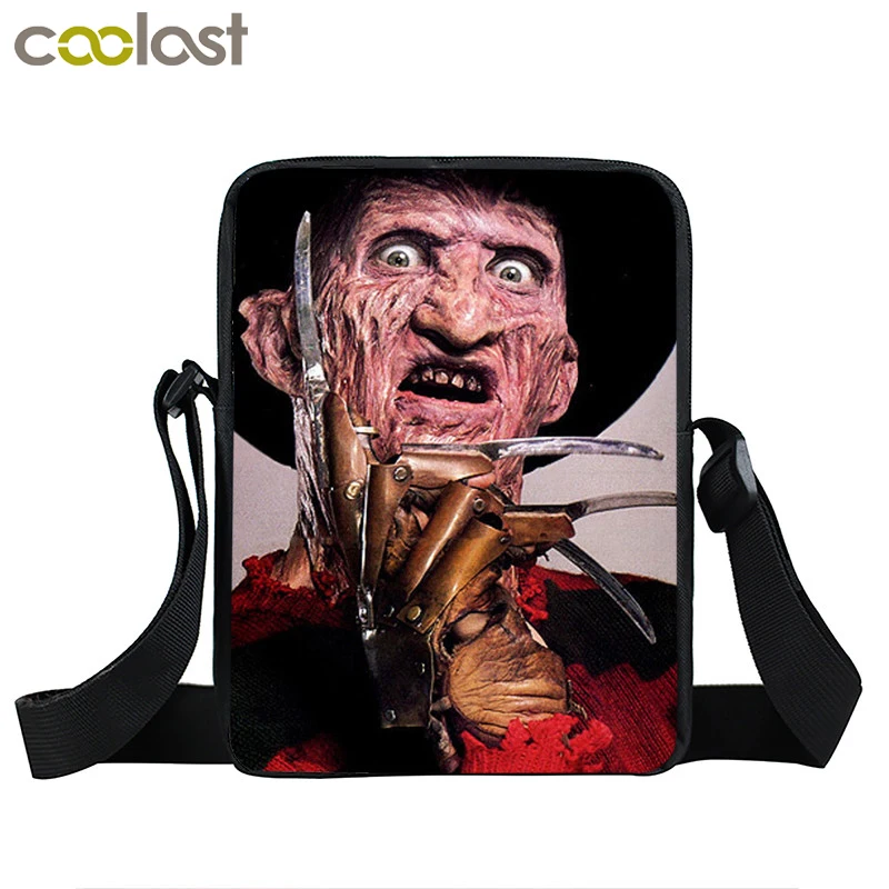 

Horrible Nightmare Mini Messenger Bag Chucky Jason Freddy Shoulder Bag For Young Men Freedy VS Jason Teenage Crossbody Bags