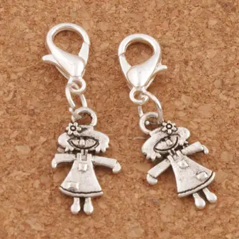 

Dancing Girl Lobster Claw Clasp Charm Beads 30.1x9.54mm 150pcs zinc alloy Jewelry DIY C1137