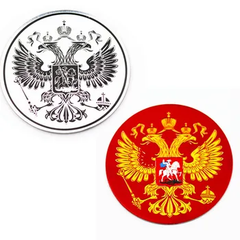 

Car Stickers Car Body metal Aluminum sticker Russia Eagle Decal Decoration For Lada Kia Renault Vw Hyundai Chevrolet Toyota