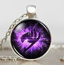 Anime Fairy Tail Guild Marks Purple Wing Pendant Steampunk Necklace dr who 1pcs/lot alice in wonderland jewelry men vintage 2017