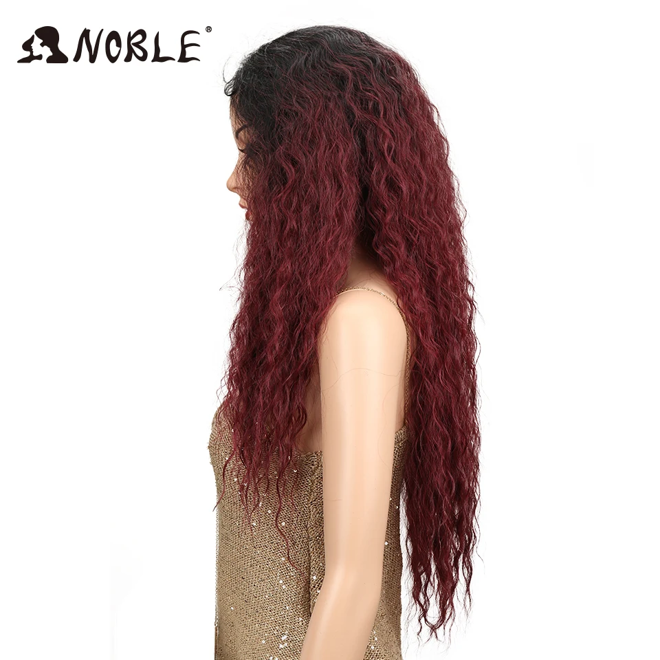 Благородный длинный парик Омбре 30 дюймов бесплатная часть высокая температура волокно бордовый черный термостойкие синтетические волосы