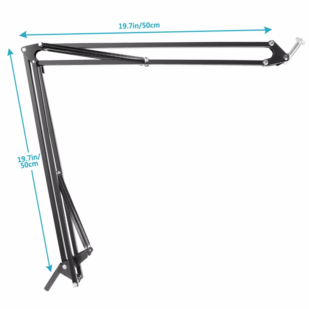 Soporte de brazo de escritorio ajustable Neewer con montaje de cámara para cámara web