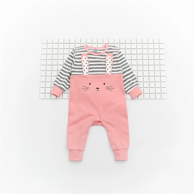 Модная брендовая одежда для новорожденных, весенние детские комбинезоны с длинными рукавами, одежда для девочек с рисунком животных, костюмы для мальчиков