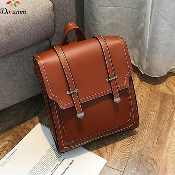 

DORANMI Classic Schoolbag Women's Backpack 2020 Fashion Rucksack Square Back Shoulder Bag Book Bags Female Big Mochila DJB743