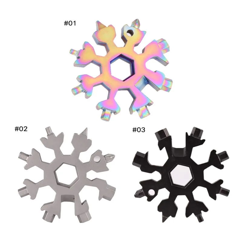 Инструмент повседневного ношения 18-в-1 набор мульти-инструментальная карта комбинация компактный и портативный продукции наружного применения в виде снежинок для повседневного использования, инструментальная карта