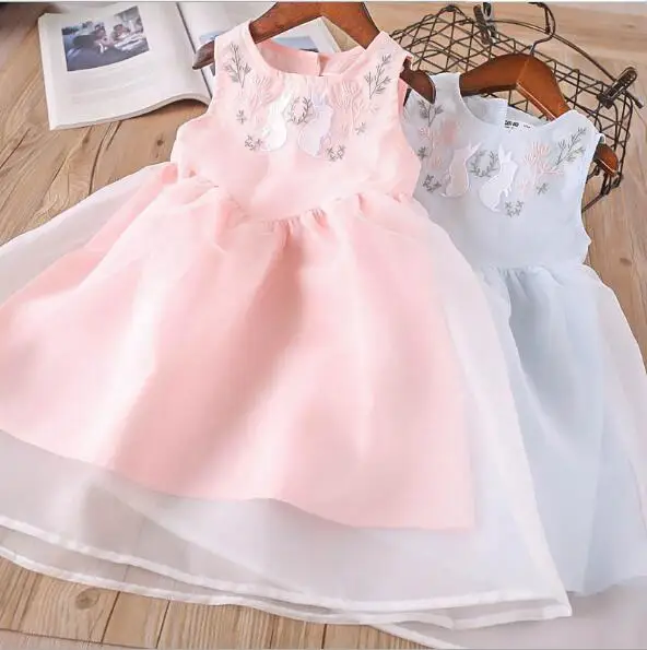 Girls Dresses For Party And Wedding 2018 New Kids Embroidery Dress Baby Girl Summer Clothes Cute Little Girl Clothes