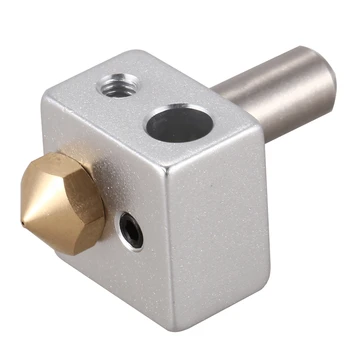 

MK10 Hotend Kit For 3D Printer | M7 Nozzle And Throat With PTFE Tube And Aluminum Heater Block | Improved Version Fit With M3