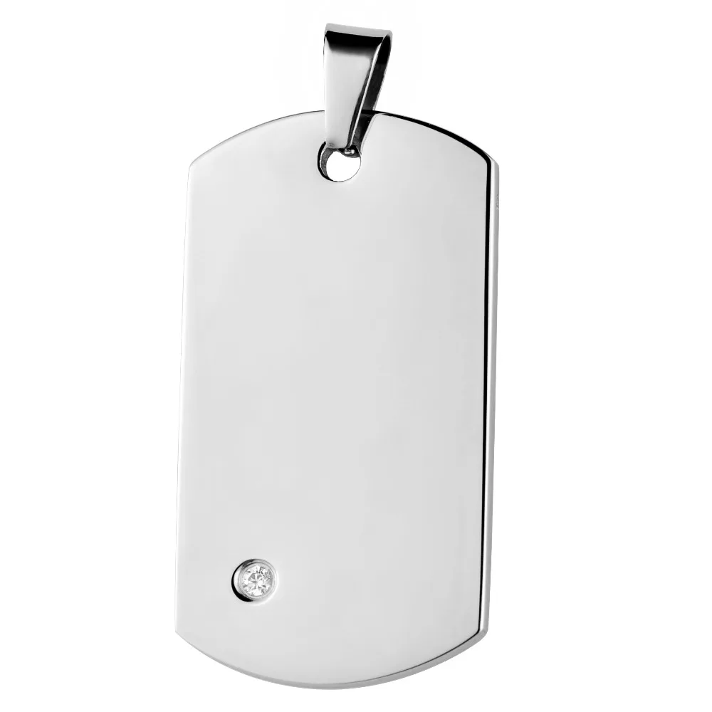 

New Stainless Steel Pendant Necklace Simple Design Modern High Qualty with CZ stone