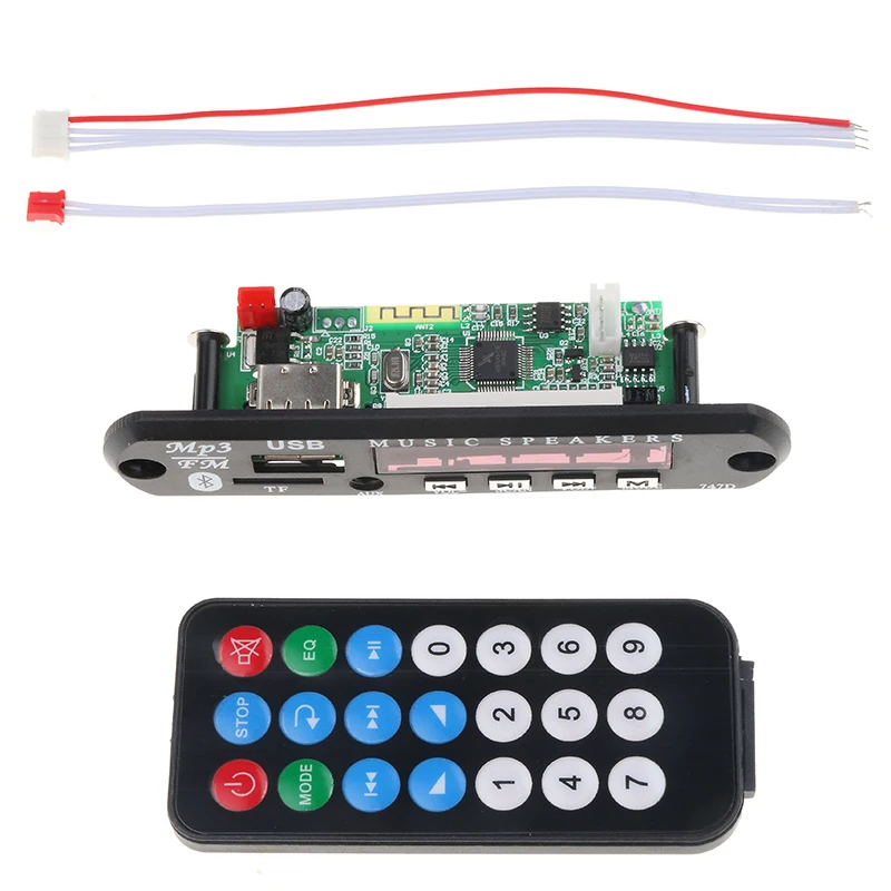 

Newest Arrival Wireless Bluetooth 12V MP3 WMA Decoder PCBA Board Audio Module USB TF remote control Radio
