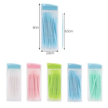 50 шт. Бытовая зубная нить зубочистка портативная зубная нить зубочистка конфетного цвета с коробкой маленькая зубная нить зубочистка(цвет рамдона