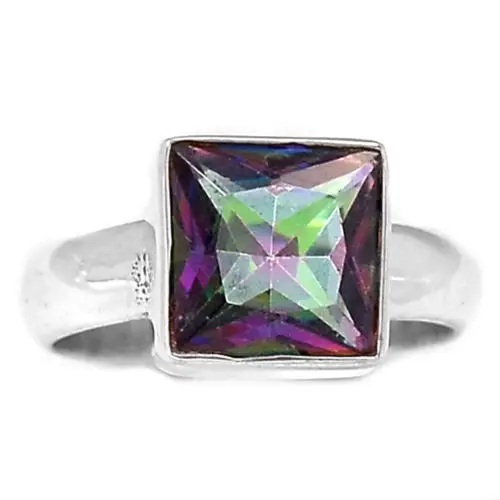 Mystic Topaz Ring Gift For Her Ready to ship With free Shipping Handmade Designer ring 925 Sterling Silver Ring Oval Mystic Topaz Ring