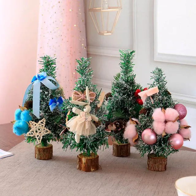 1pc 4 colors 20cm mini christmas trees decorations small pine tree placed in the desktop festival - Mini Christmas Tree Decorations 1pc 4 colors 20cm mini christmas trees decorations small pine tree placed in the desktop festival - Mini Christmas Tree Decorations