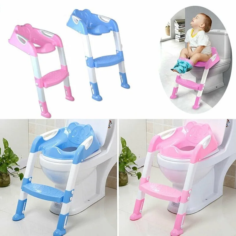 

Baby Potty Training Seat Portable Travel Folding Children Potty Baby Toilet Seat with Adjustable Ladder Infant Toilet Seat