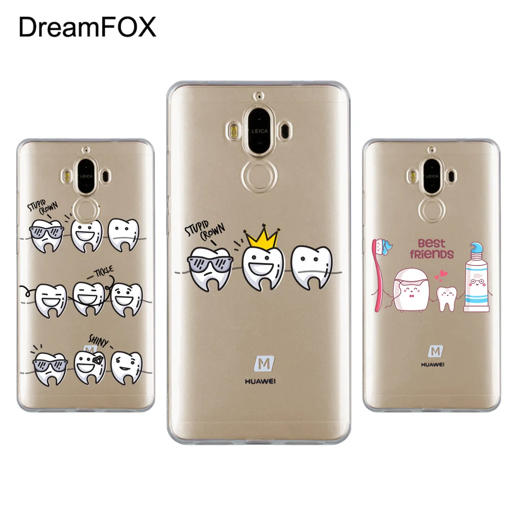 DREAMFOX L508 Cartoon Teeth Soft TPU Silicone Case Cover For Huawei Mate Nova 2 9 10 20 30 Lite Pro Plus |