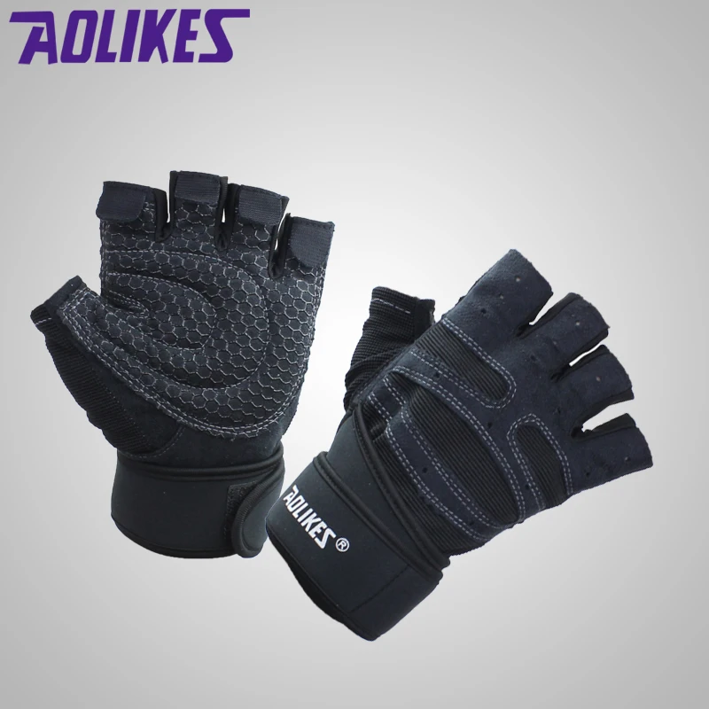 AOLIKES спортивные фитнес-перчатки для тренировок многофункциональные мужские и женские перчатки для поглощения пота