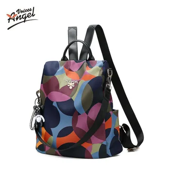 

women nylon antirrobo travel backpack waterproof college mochila mujer school bags plecak bolsa plecaki szkolne sac a dos femme