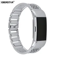 Браслет из нержавеющей стали, браслет на запястье, ремешок для часов FitBit Charge 2, полый резной регулируемый ремешок для часов